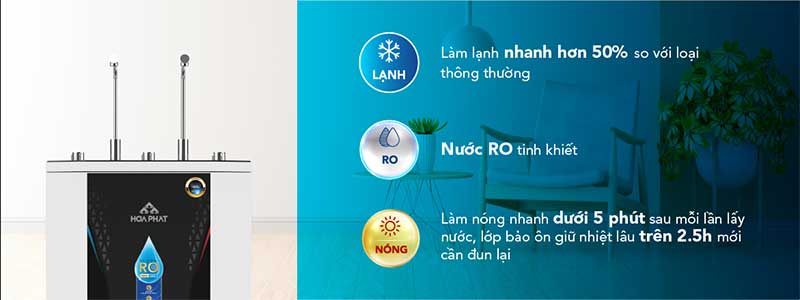 Máy lọc nước RO nóng lạnh Hòa Phát HWBR3B1021T