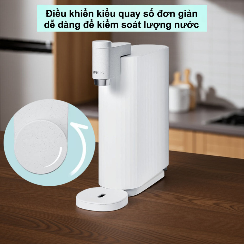 Máy lọc nước Wells New Mini điều khiển lấy nước đơn giản