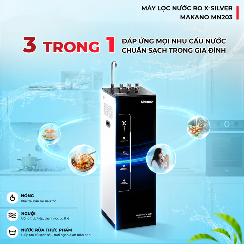 Máy lọc nước X-SILVER nóng nguội Makano MN203 - Hàng chính hãng