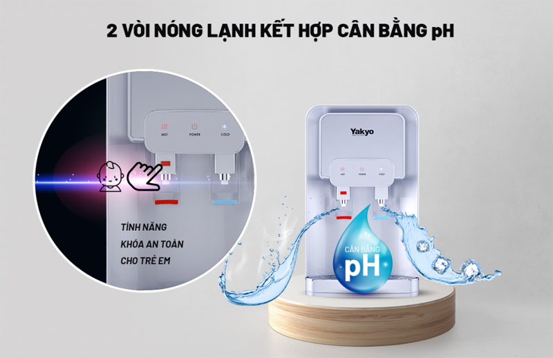 Thiết kế 2 vòi nóng và lạnh riêng biệt