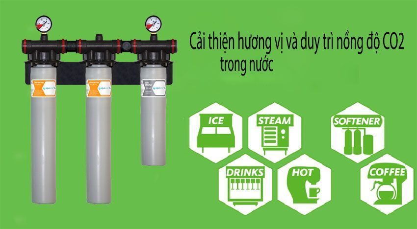 Chức năng của máy lọc nước cho máy hấp Aquasana Pro-Series FS-HF3-2ML