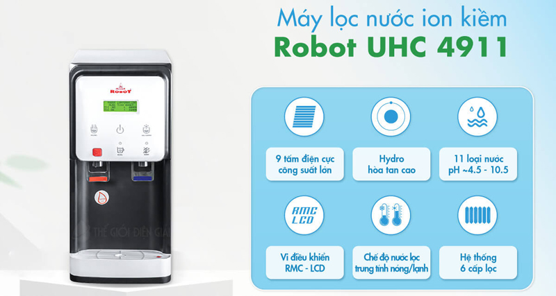 Tính năng nổi bật của máy lọc nước điện giải nóng nguội lạnh UHC-4911 