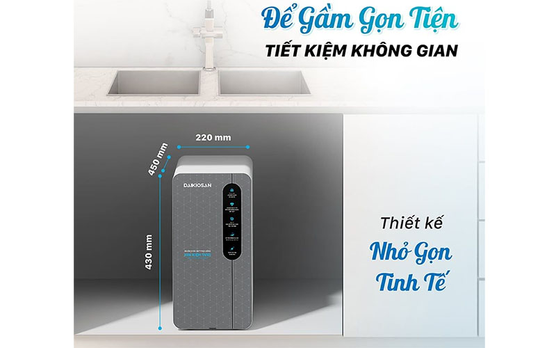 Thiết kế của Máy lọc nước ion kiềm tươi Daikiosan DN468 