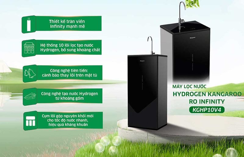 Tính năng nổi bật của máy lọc nước Kangaroo Hydrogen Infinity KGHP10V4