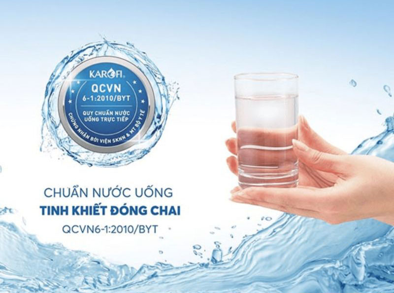 Nước sau khi lọc đạt chuẩn nước uống trực tiếp tại vòi của Bộ Y Tế