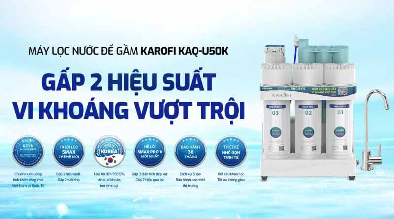 Máy lọc nước RO để gầm Karofi KAQ-U50K