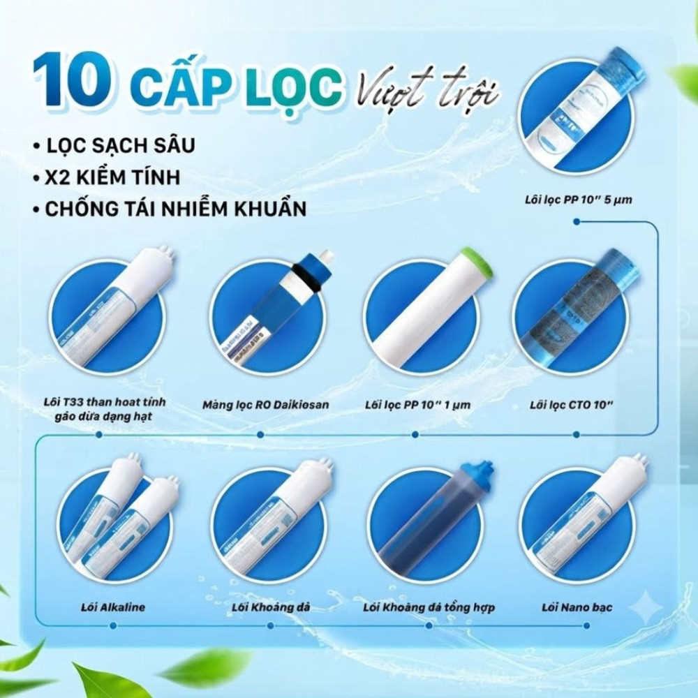 Máy lọc nước nóng lạnh RO X-SILVER Daikiosan DN303 - Hàng chính hãng
