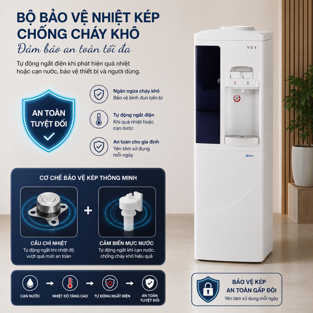 Máy lọc nước nóng lạnh Alpha G3-LUXURY - Hàng chính hãng