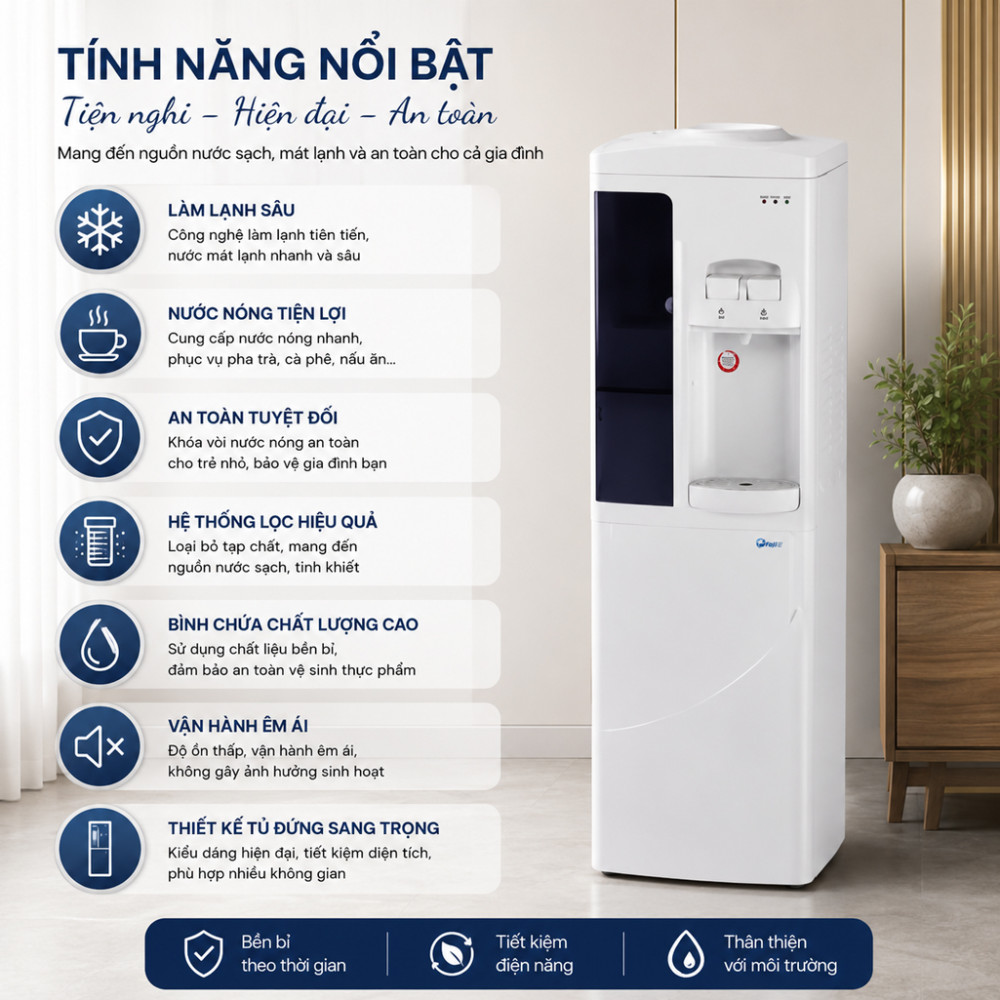 Máy lọc nước nóng lạnh Alpha G3-LUXURY - Hàng chính hãng