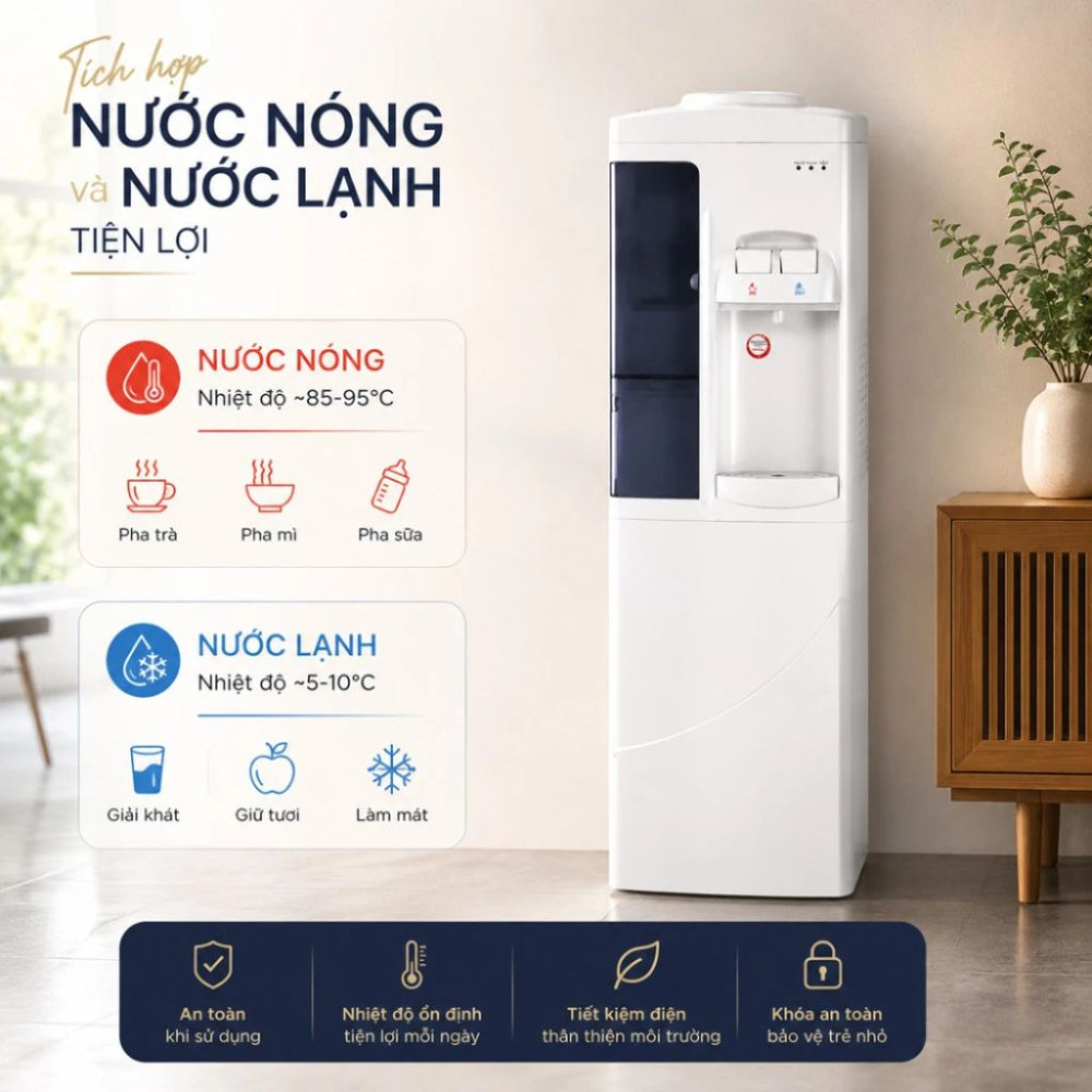Máy lọc nước nóng lạnh Alpha G3-LUXURY - Hàng chính hãng