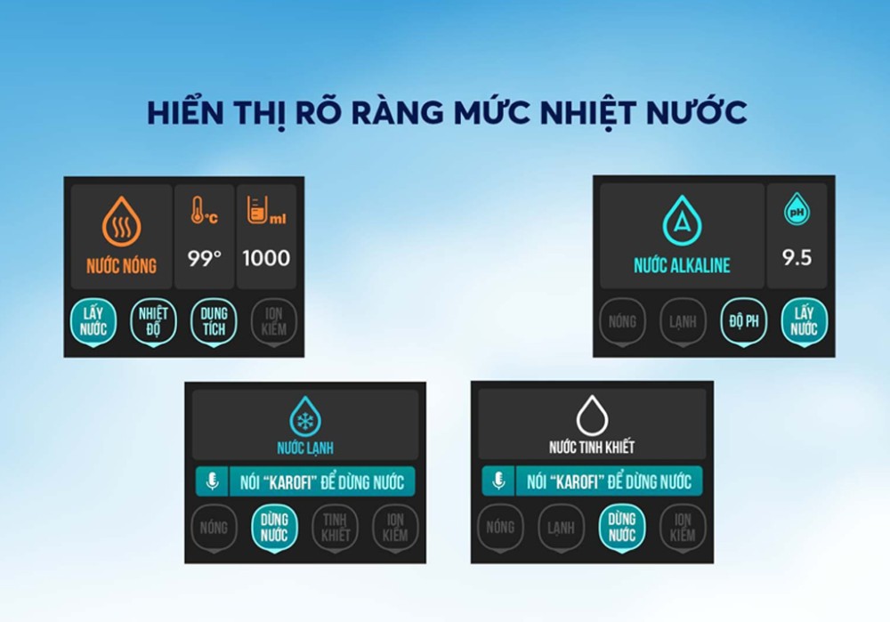 Máy lọc nước nóng lạnh Hydro-ion kiềm Karofi KAE-S88 PROMAX - Hàng chính hãng