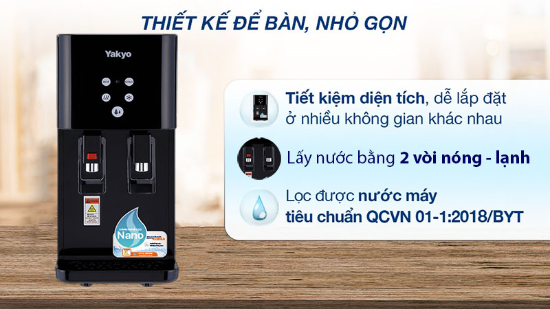 Thiết kế của Máy lọc nước nóng lạnh Nano Yakyo TP-219AK