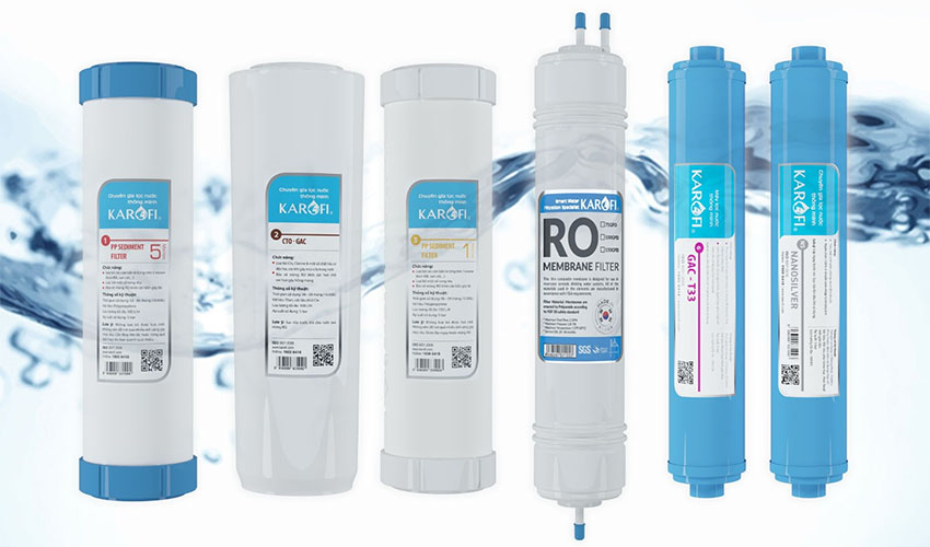 6 cấp lọc của Máy lọc nước nóng lạnh RO Karofi HCV362