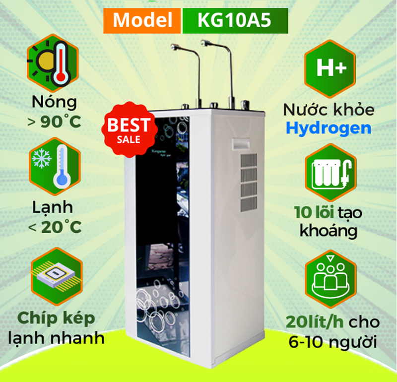 Đặc điểm nổi bật của máy lọc nước nóng lạnh Kangaroo KG10A5