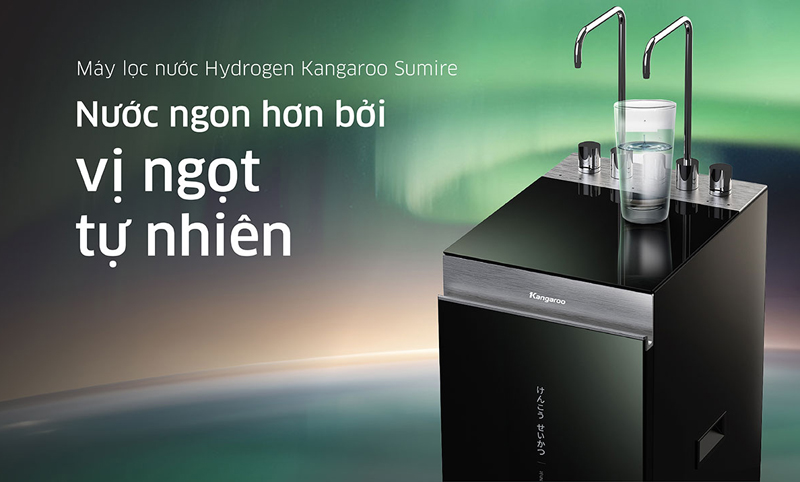  2 vòi với 3 chế độ nước: nước nóng – lạnh – hydrogen t