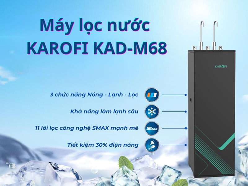 Máy lọc nước nóng lạnh Karofi KAD-M68