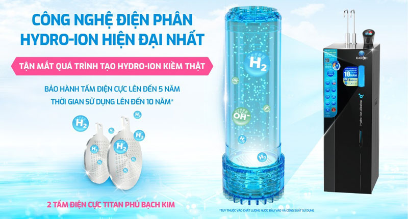 Công nghệ điện phân tạo nước ion kiềm giàu Hydrogen tốt cho sức khoẻ