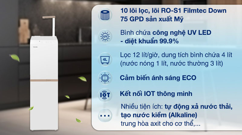 Tính năng nổi bật của máy lọc nước RO TWP-H2396SVN(W)