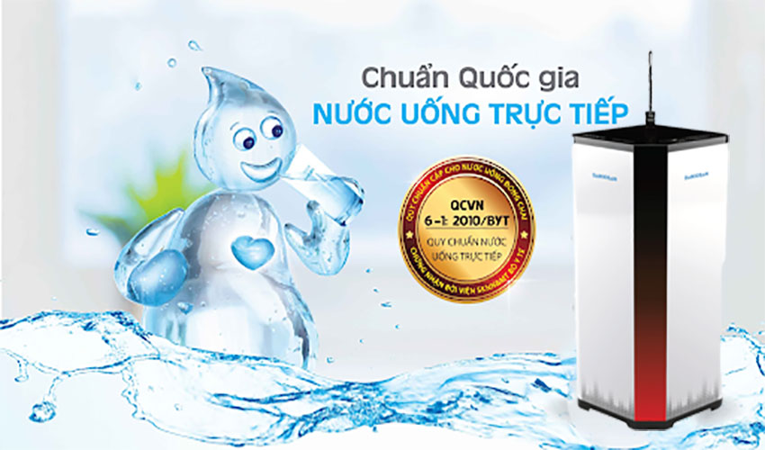 Đạt chuẩn nước uống trực tiếp của Máy lọc nước phong thủy Daikiosan DSW-43109I