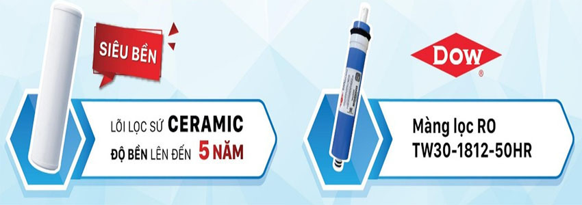 Màng và lõi lọc của Máy lọc nước phong thủy Daikiosan DSW-43109I