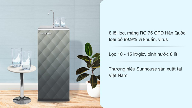 Tính năng nổi bật của máy lọc nước RO Sunhouse SHA8858K