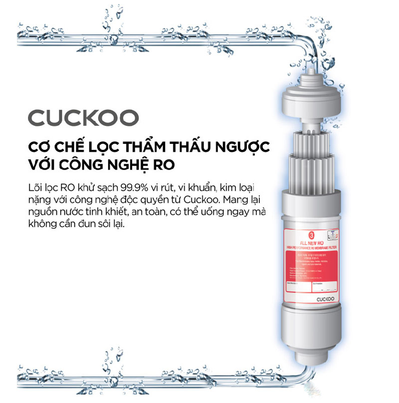 Hệ thống 4 cấp lọc giúp lọc nước hiệu quả, cho nước tinh khiết