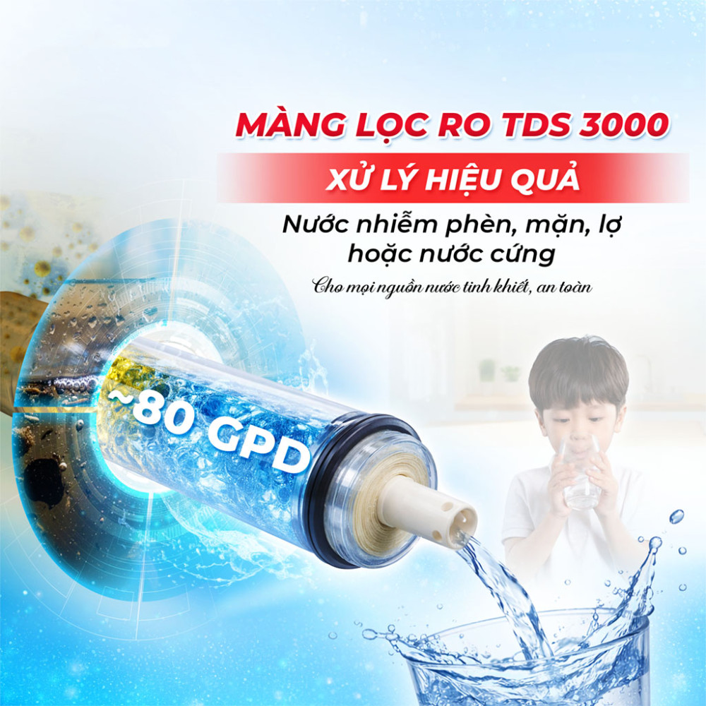 Máy lọc nước siêu lọc x2 kiềm tính 10 cấp Makano MN210 - Hàng chính hãng