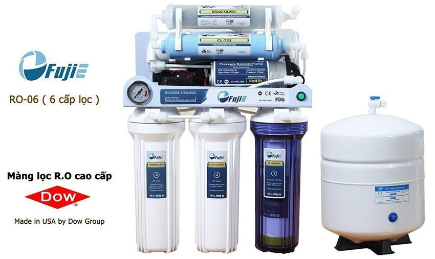 Máy lọc nước tinh khiết RO FujiE RO-06 có bình đựng nước dung tích 10 lít