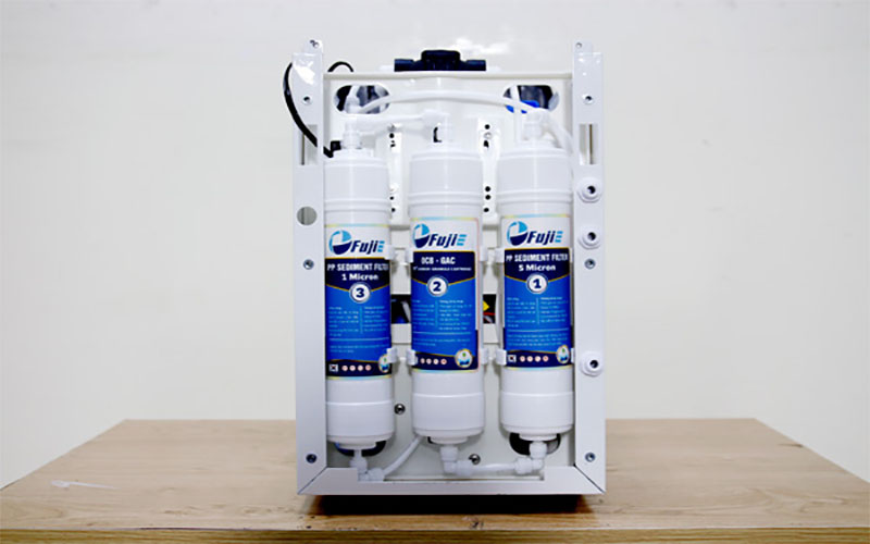 Hệ thống 5 lõi lọc của Máy lọc nước tinh khiết RO thông minh FujiE RO-9000B/W