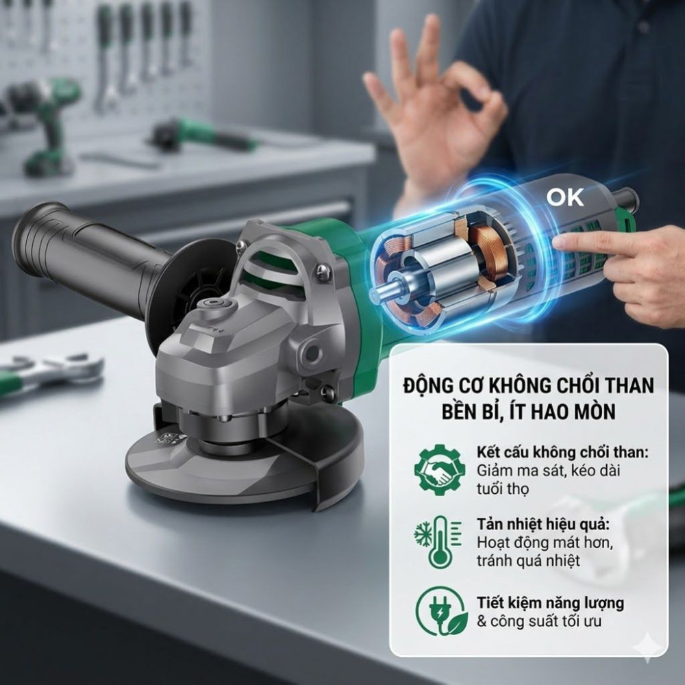 Máy mài góc 950W Amaxtools AMD950BL - Hàng chính hãng