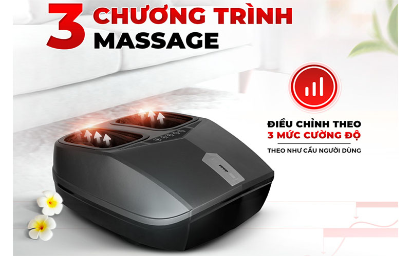 3 chương trình massage của Máy massage chân Đại Việt DVMC-00003