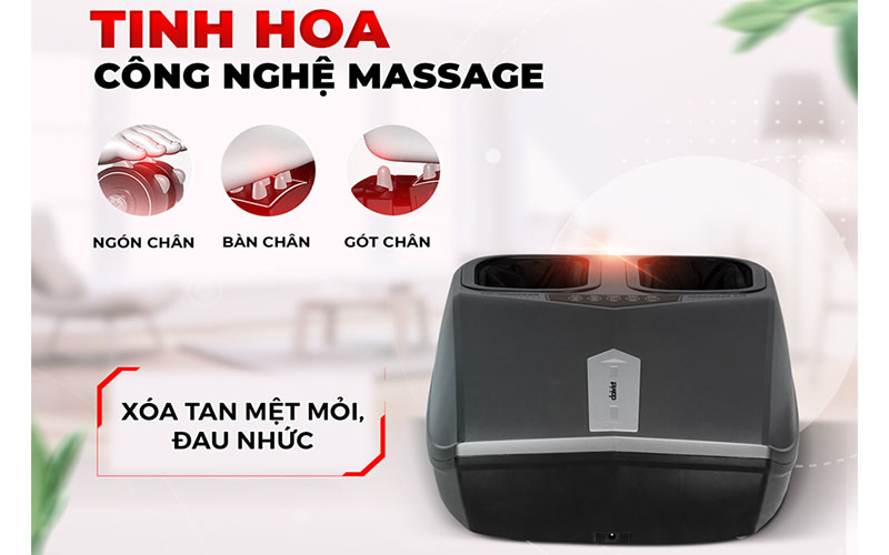 Công nghệ massage nhiệt của Máy massage chân Đại Việt DVMC-00003
