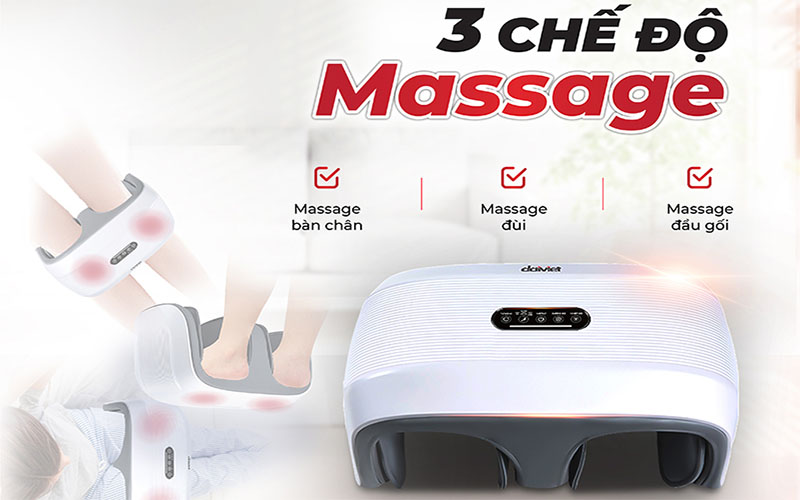 3 chế độ massage của Máy massage chân Đại Việt DVMC-00005