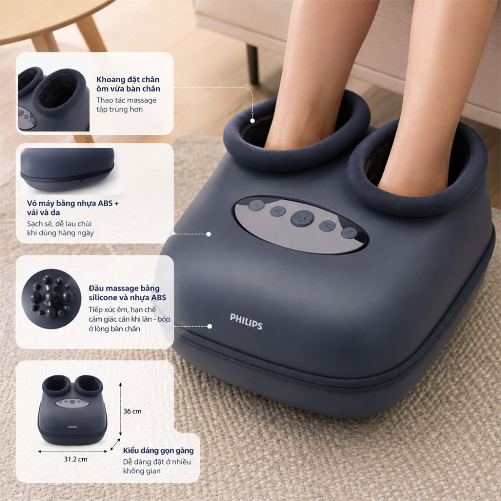 Máy massage chân Philips PPM6333 - Hàng chính hãng