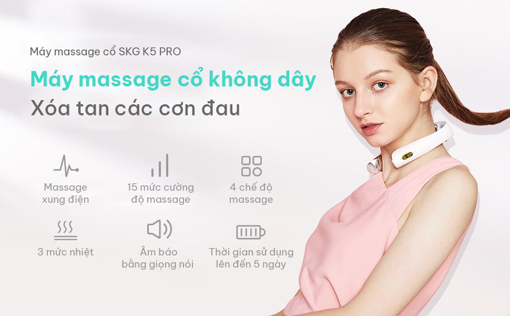 Máy massage cổ SKG K5-PRO - Hàng chính hãng