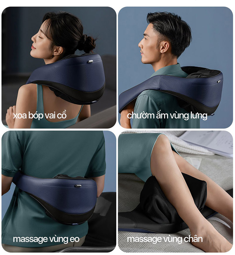 Massage cho nhiều vị trí khác nhau trên cơ thể của bạn như: massage vùng cổ, vai, gáy, chân,… hoặc di chuyển đến vị trí nào phù hợp mà bạn muốn.