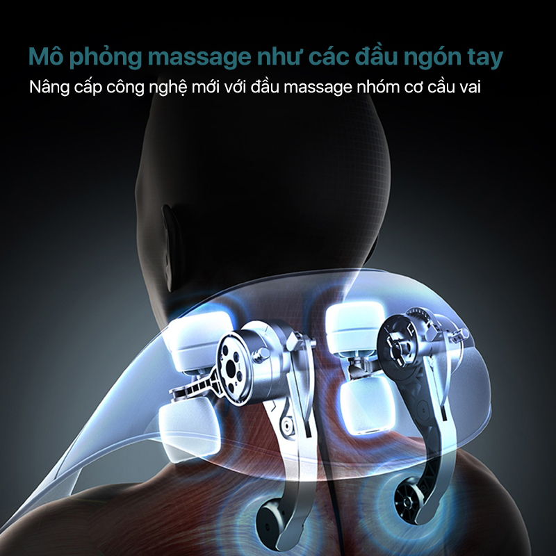 Mô phỏng massage như các đầu ngón tay linh hoạt và mạnh mẽ.