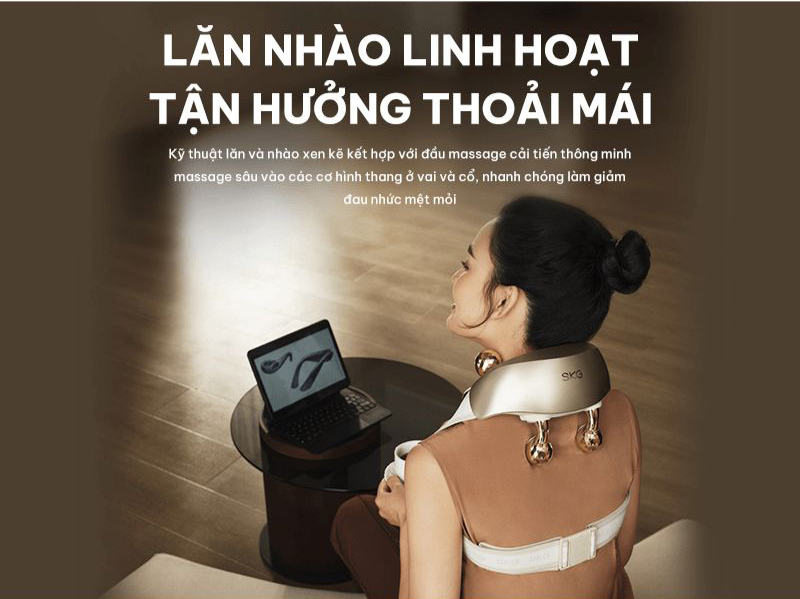  3 chế độ massage + 2 cường độ massage + 3 mức nhiệt tùy chỉnh theo nhu cầu