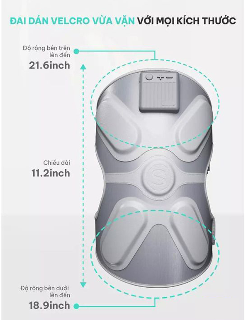 Thiết kế mảnh theo dạng quấn và dính Velcro phù hợp sử dụng với mọi kích cỡ chân