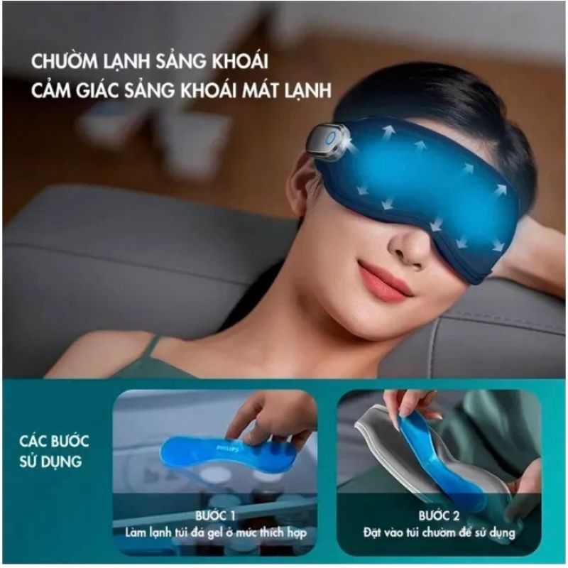 Còn có cả chức năng chườm lạnh tạo cảm giác sảng khoái cho đôi mắt