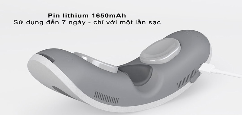 Dung lượng pin lên đến 1650mAh nên thời gian sử dụng kéo dài lên đến 7 ngày.