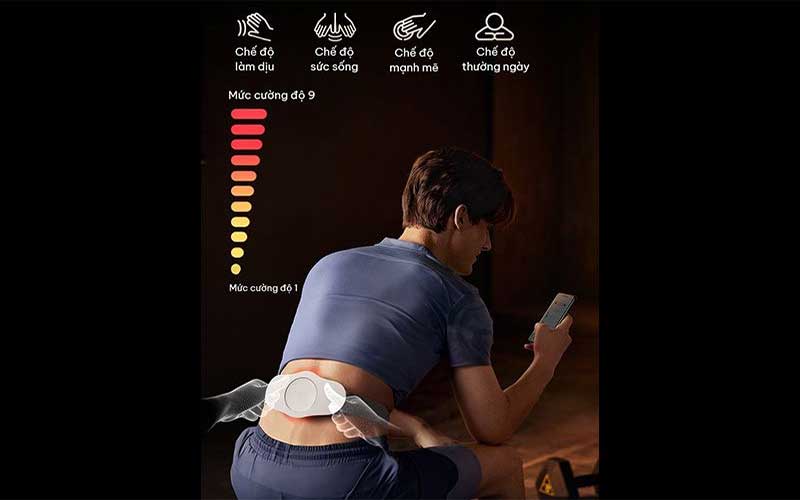 9 mức cường độ của Máy massage thắt lưng SKG K3