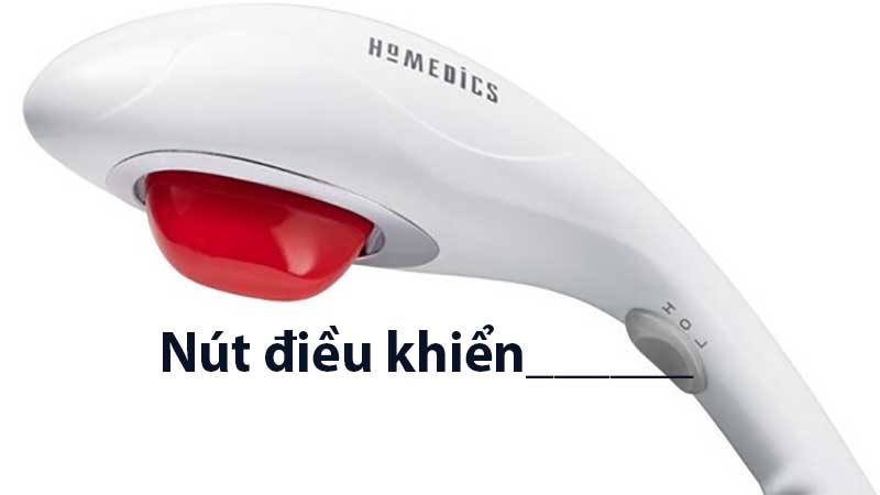 Nút điều khiển của Máy massage toàn thân cầm tay pin sạc kèm nhiệt Homedics HHP-405HJ