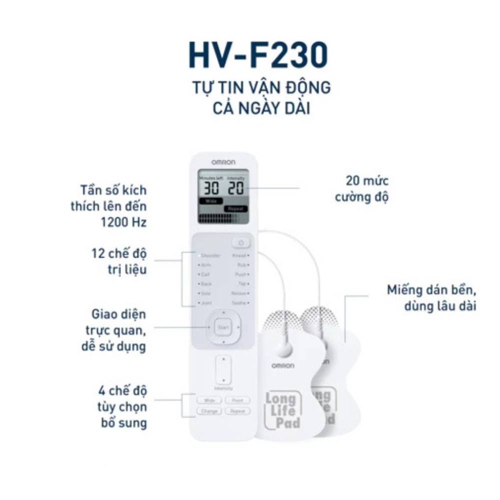 Máy massage xung điện Omron HV-F230 - Hàng chính hãng