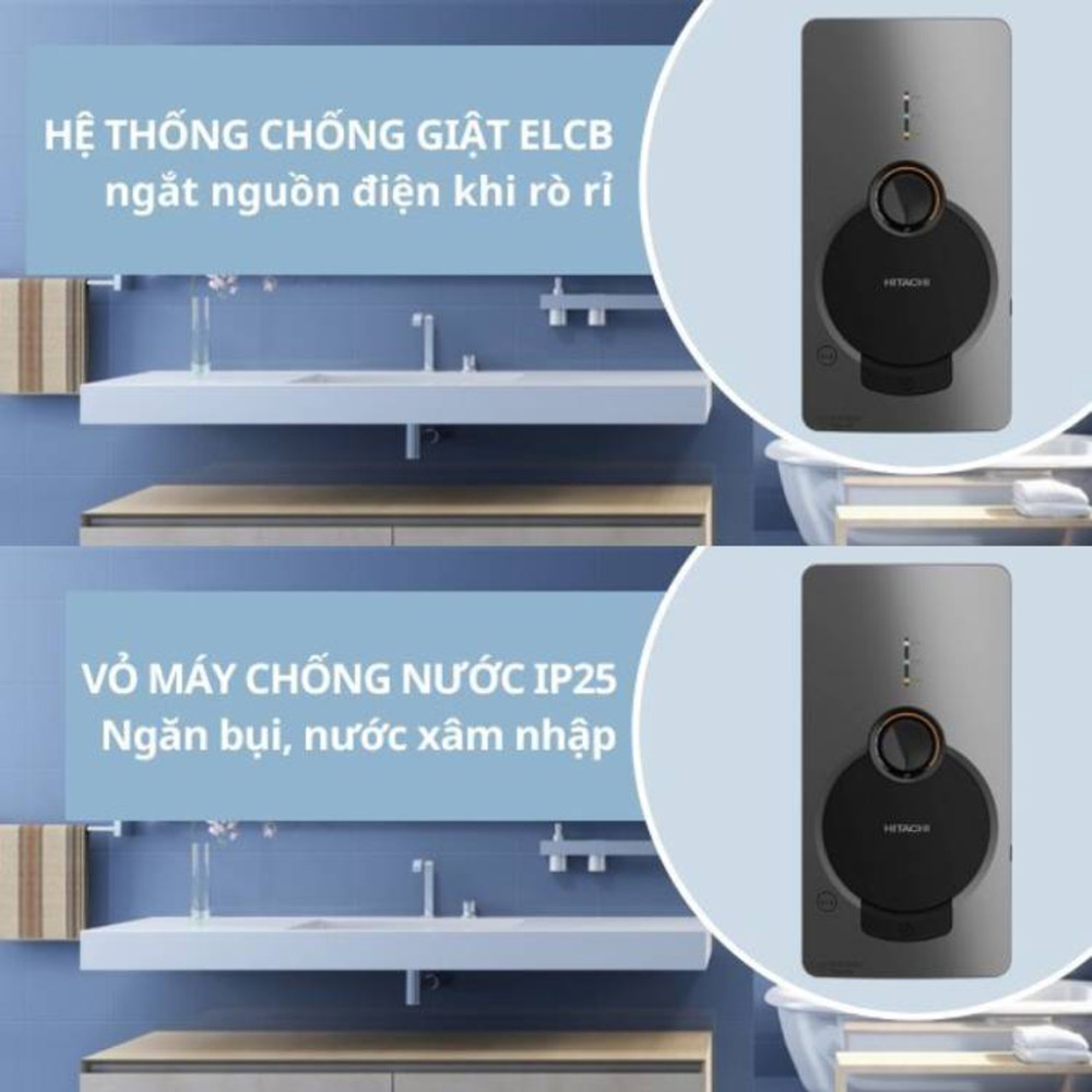 Máy nước nóng trực tiếp Hitachi HES-48GPYMMSAVN / HES- 48GPYMMWAVN - Hàng chính hãng