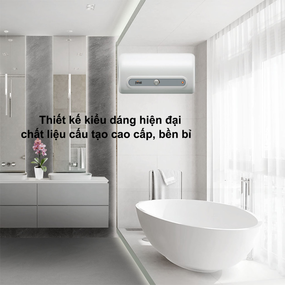 Máy nước nóng gián tiếp Ferroli QQ-AG+ 15L thiết kế hiện đại