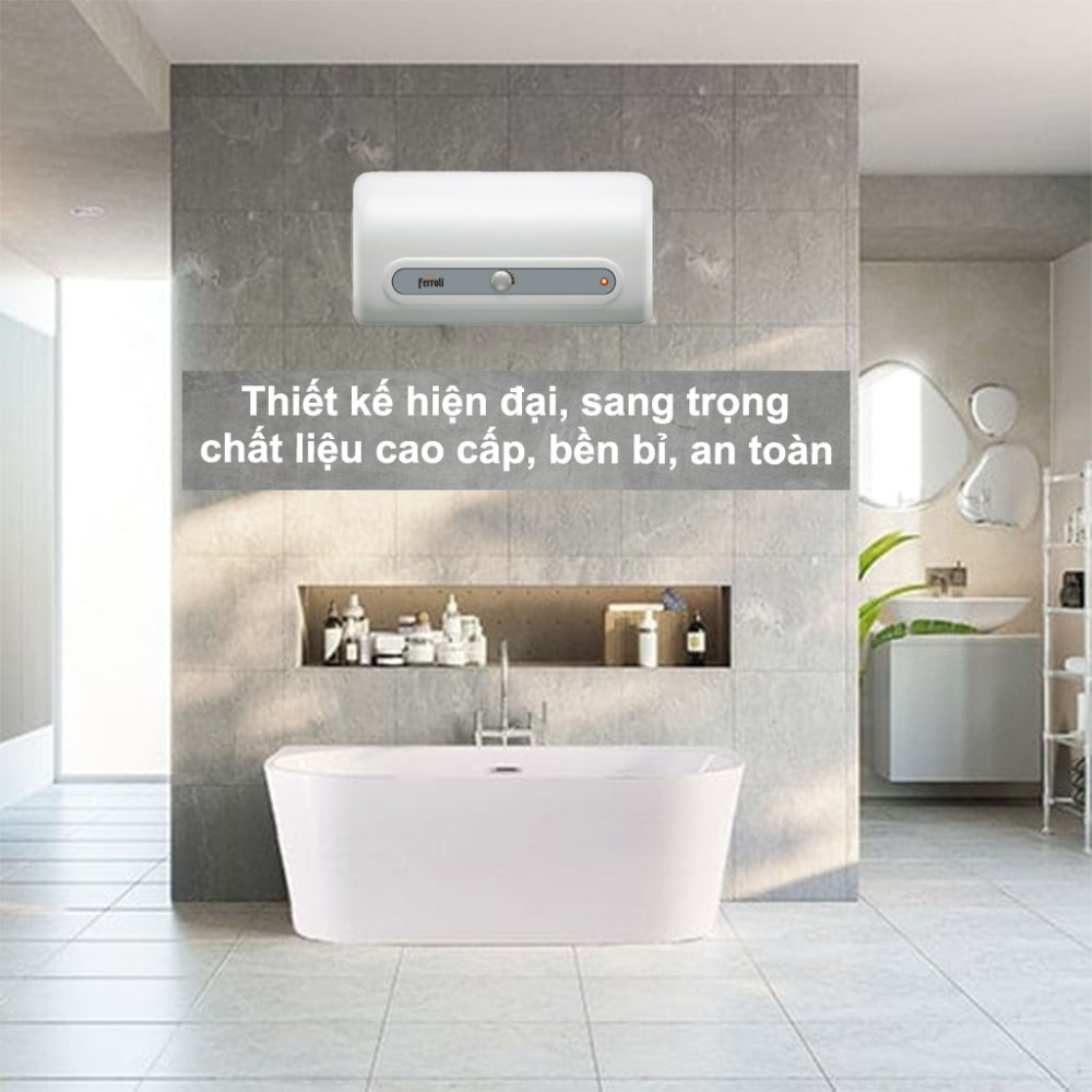 Máy nước nóng gián tiếp Ferroli QQ-AG+ 20L thiết kế hiện đại, sang trọng