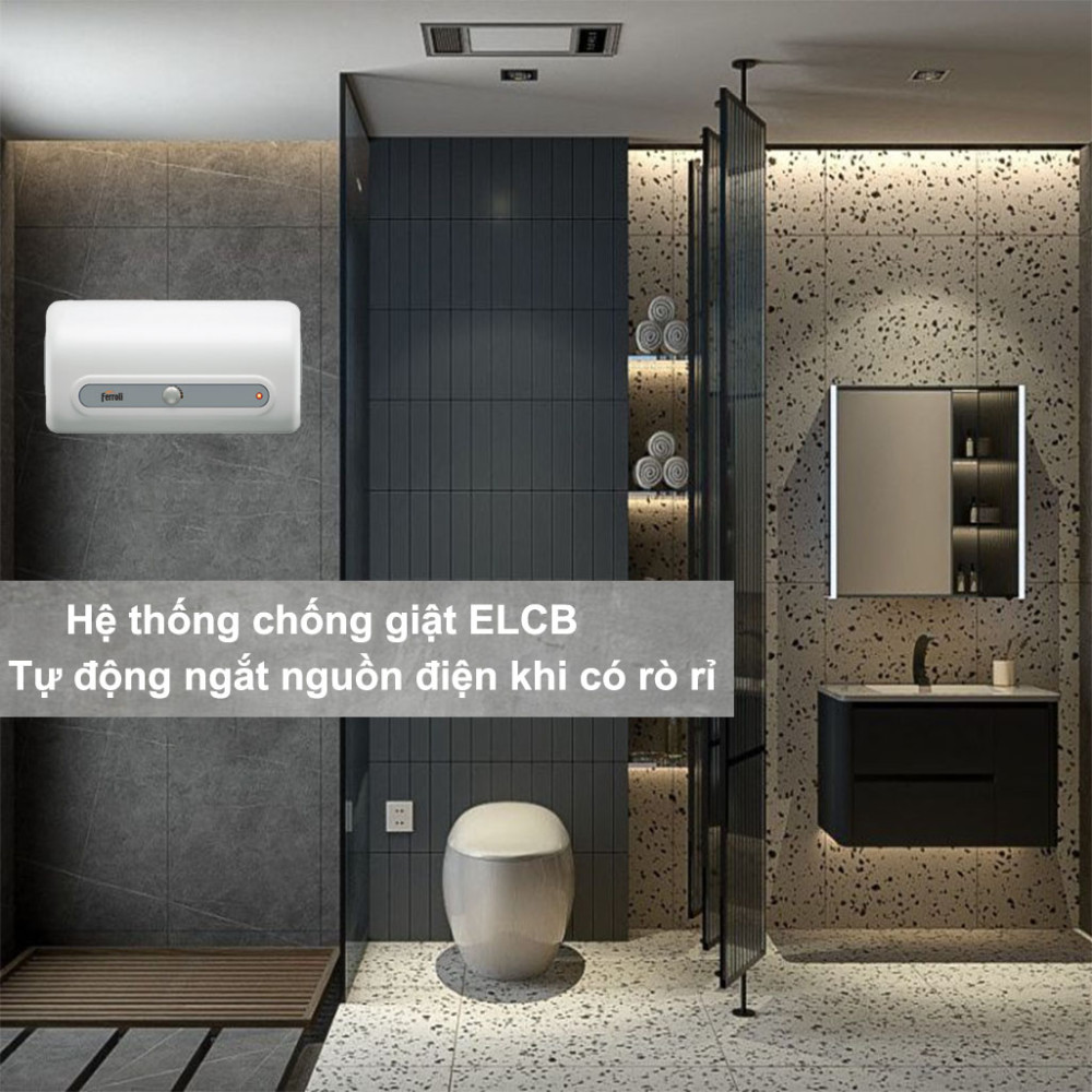 Máy nước nóng gián tiếp Ferroli QQ-AG+ 30L tính năng an toàn