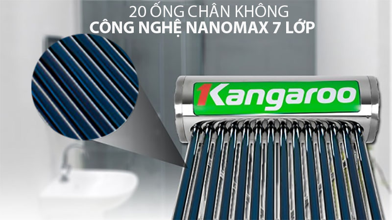 20 ống chân không của Máy nước nóng năng lượng mặt trời Kangaroo GD2020