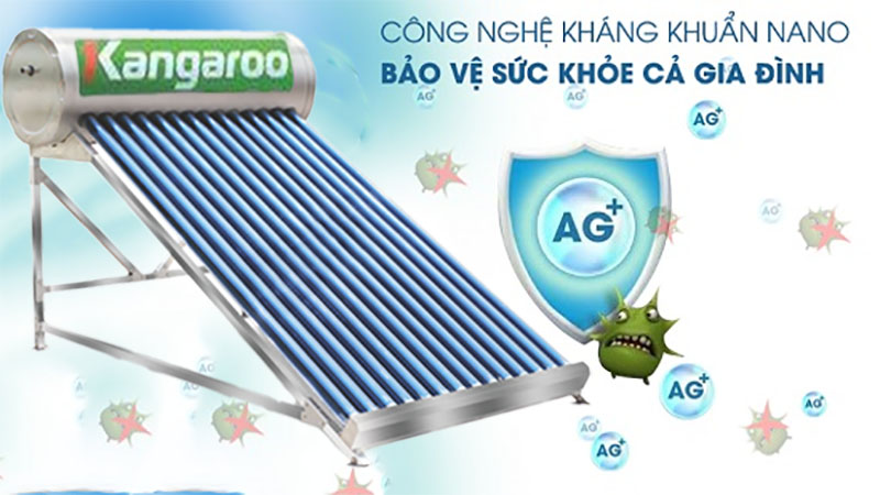 Công nghệ Nano kháng khuẩn của Máy nước nóng năng lượng mặt trời Kangaroo PT2022